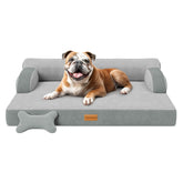 CWAWZ large orthopedic dog bed front view shows cooling comfort and support