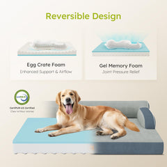 CWAWZ XL memory foam cooling layer adapts to your dog's shape for comfortable rest.