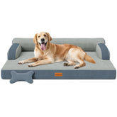 CWAWZ XL orthopedic dog bed with foam detail provides strong support and even weight distribution.
