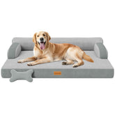 CWAWZ XL orthopedic dog bed front view shows roomy lounging space for large dogs.