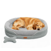 CWAWZ XL orthopedic dog bed with full-surround bolsters for secure lounging
