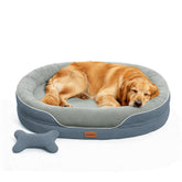 CWAWZ XL orthopedic dog bed with full-surround bolsters for a cozy den-like retreat