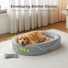 CWAWZ XL orthopedic dog bed with memory foam and gel infusion for joint support and cooling