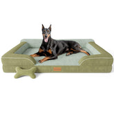 CWAWZ XXL dog bed exterior view showcases plush velvet and ample space for big dogs.