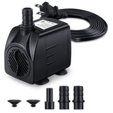 CWKJ Fountain Pump front view with 160GPH flow for steady aquarium circulation.