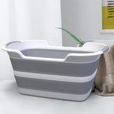 Cyanoe collapsible pet bathtub folded for compact storage.