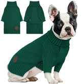 Cyeollo dog Christmas sweater front view shows festive knitwear for chilly walks