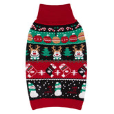 Cyeollo dog Christmas sweater front view showing cozy warmth for cold walks.