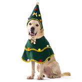 cyeollo dog Christmas tree costume front view for festive holiday photos