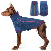 cyeollo zipper-closure on dog fleece jacket enables quick on-off during walks