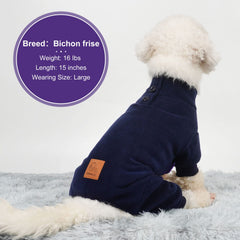 Cyeollo dog pajamas soft fleece close-up highlights skin-friendly warmth.