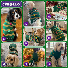 cyeollo dog sweater back leash hole enables easy, secure walks