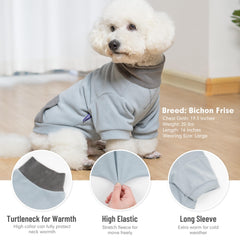 Cyeollo dog sweater light-blue front view highlighting soft fabric and fit