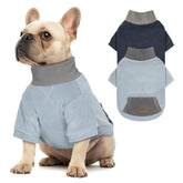 Cyeollo dog sweater navy front view showing cozy fleece for daily walks