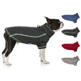 cyeollo fleece dog jacket with zipper closed for quick on off during walks