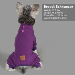Cyeollo small dog pajamas stretchable fleece fabric supports comfortable active wear indoors or outdoors.