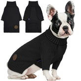cyeollo small fleece dog sweater front view with warm snug fit