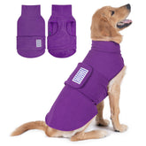 Cyeollo XXL dog sweater shows stretchy fleece for snug winter warmth.