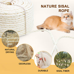 Cymuber natural sisal fiber close-up showing textured surface for scratching