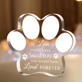 Cynlsum pet memorial ornament crystal paw glow in sunlight, creates a radiant memory keepsake