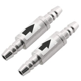 Cystarry 2pc stainless steel check valve, anti-backflow protection for aquarium CO2 line.