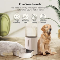 CZPET 2.5-gallon dispenser side view illustrating gravity-fed operation for easy refills.