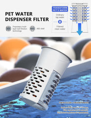 CZPET gravity waterer with visual window showing water level for easy monitoring.