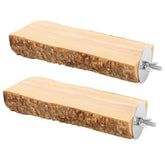 CZWESTC natural apple wood perch 6 inch platform close-up showing chewable surface for parrots