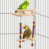 CZWESTC natural wood bird perch showcases safe, splinter-free perching for small birds.