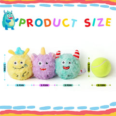 D KING D KING Sea Lion Ball – bright plush ball ideal for interactive fetch and grip.