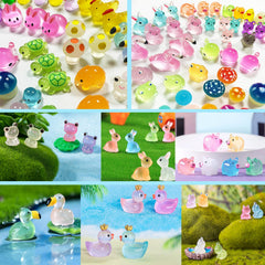 Dabshuyikk glow mini resin animals daylight figures offer charming daytime display.