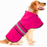 Dadanfly dog raincoat hooded pink xl keeps your dog dry on rainy walks