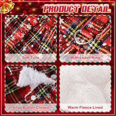 DaFuEn XXS red plaid dress with D-ring back attachment detail