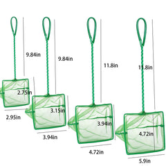 DAGUANZHI aquarium net 5in large green, great for gentle catching in busy tanks.