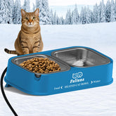 Dahivs heated cat bowl outdoor-water view shows water staying unfrozen for outdoor cats.