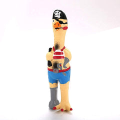 DAJOOEE Jooee Screaming Rubber Chicken toy front view for interactive play