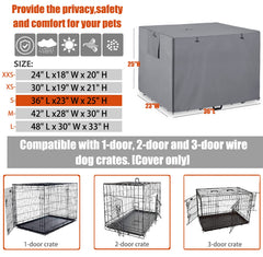 Dalema 36-inch dog crate cover side vent shows breathable mesh for airflow.