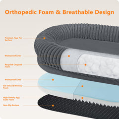 DANFOOZIO human-dog-bed reversible-padding shows two-layer comfort