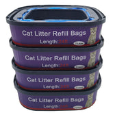 DANMBAQU Genie-compatible cat litter refill 4-pack ready for quick odor-control replacement.