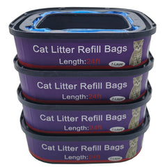 DANMBAQU Genie-compatible cat litter refill 4-pack ready for quick odor-control replacement.