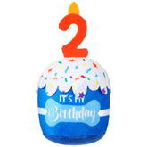 Dansydaisy dog birthday cake toy blue front view for festive play