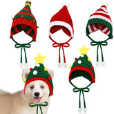 Dansydaisy dog Santa hat Style A: festive color for cute holiday photos.