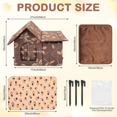 Dansydaisy self-heating mat for extra warmth inside the cat house