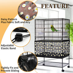 Daoeny nylon mesh promotes air flow while preserving light in the cage.