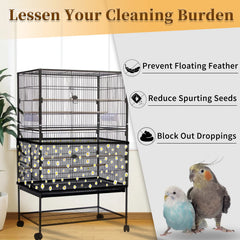Daoeny seed catcher mesh keeps seeds from scattering for a cleaner floor.