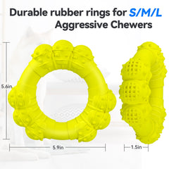 DAOZIJI dental toy ring helps clean teeth and reduce tartar during chew sessions