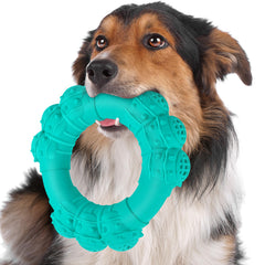 DAOZIJI indestructible ring chew toy endures heavy chewing for aggressive chewers