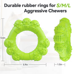 DAOZIJI indestructible ring toy outdoors for hard chewers during play