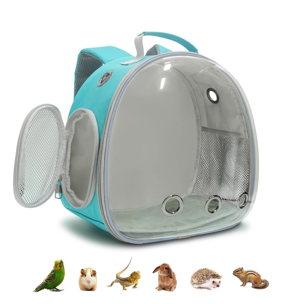 Dasunzye space capsule carrier front view for safer travel and wider pet visibility
