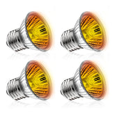 DaToo 50W UVA UVB bulb closeup on base for easy replacement in terrarium setups